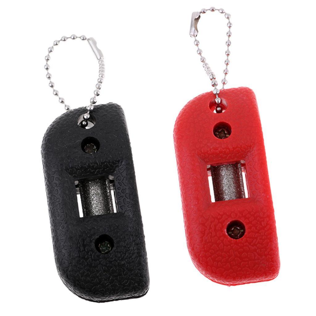 2X Ice Hockey Skate Sharpener Hand Held Blade Sharpener Edge Tool with Stone