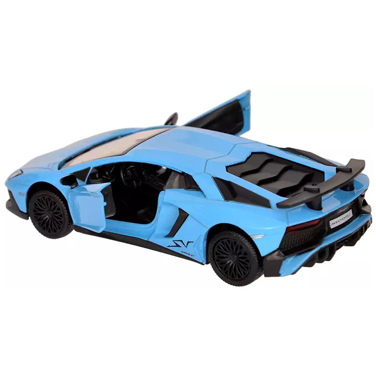 Đồ Chơi Mô Hình Xe Thể Thao - Lamborghini Aventador Chạy Trớn - RMZ City 554990 - Màu Xanh Dương