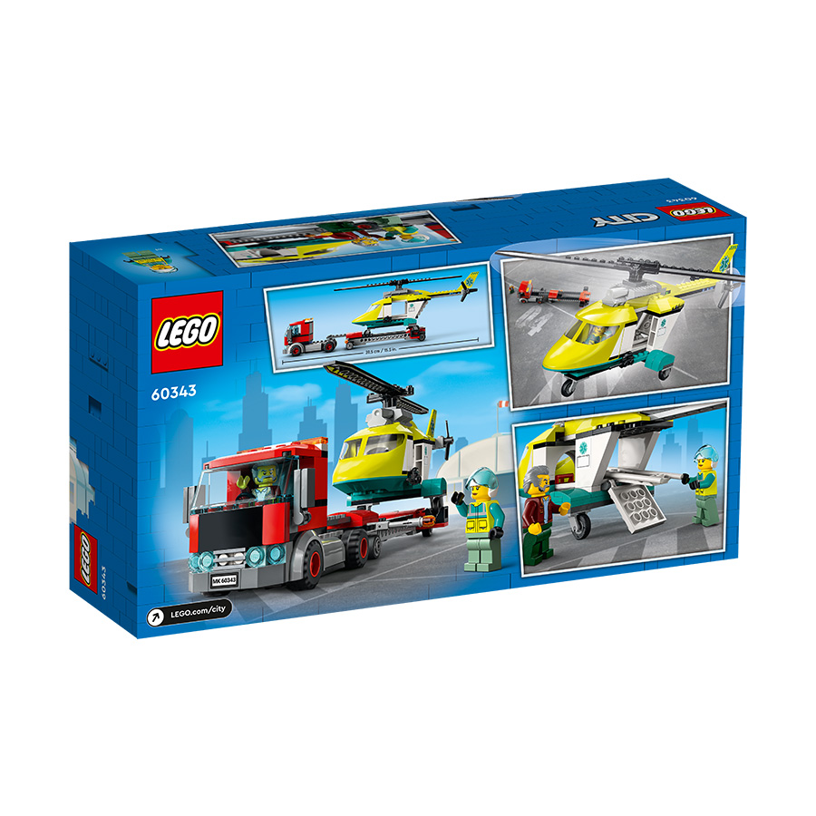 Đồ Chơi LEGO CITY Xe Vận Chuyển Trực Thăng Cứu Hộ 60343