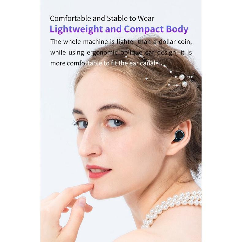 Tai Nghe Bluetooth 5.1 Tws Không Dây Cảm Ứng Màn Hình Chống Ồn Có Đèn Led