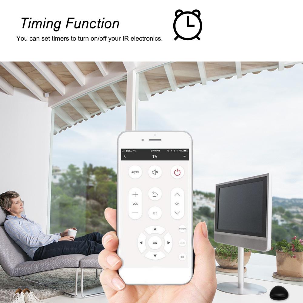 WiFi-IR Remote IR Control Hub Wi-Fi(2.4Ghz) Enabled Infrared Universal Remote Controller For Air Conditioner TV Set Top Box Using Tuya Smart Life APP Compatible with Alexa Google Home Voice Control