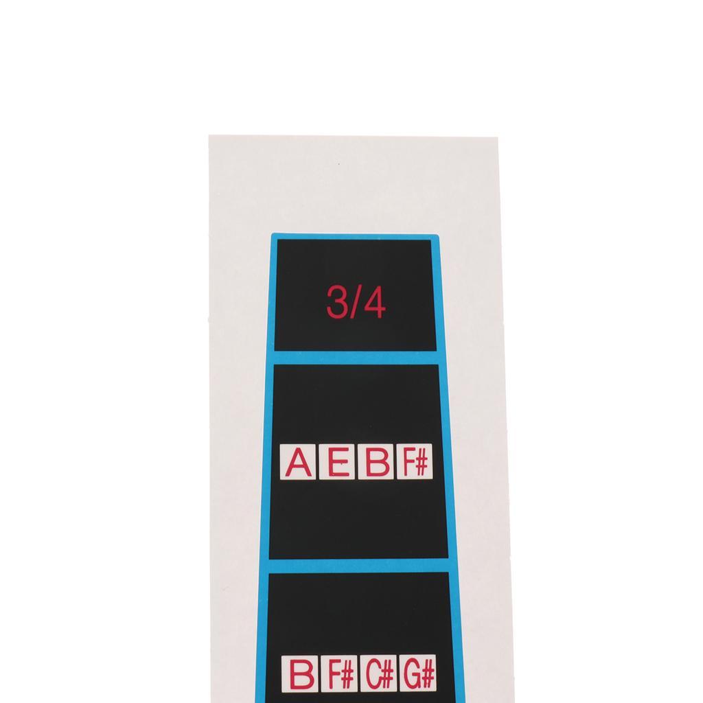 2-6pack Violin Chart Finger Sticker Guide Intonation Chart for Violin Parts 3-4