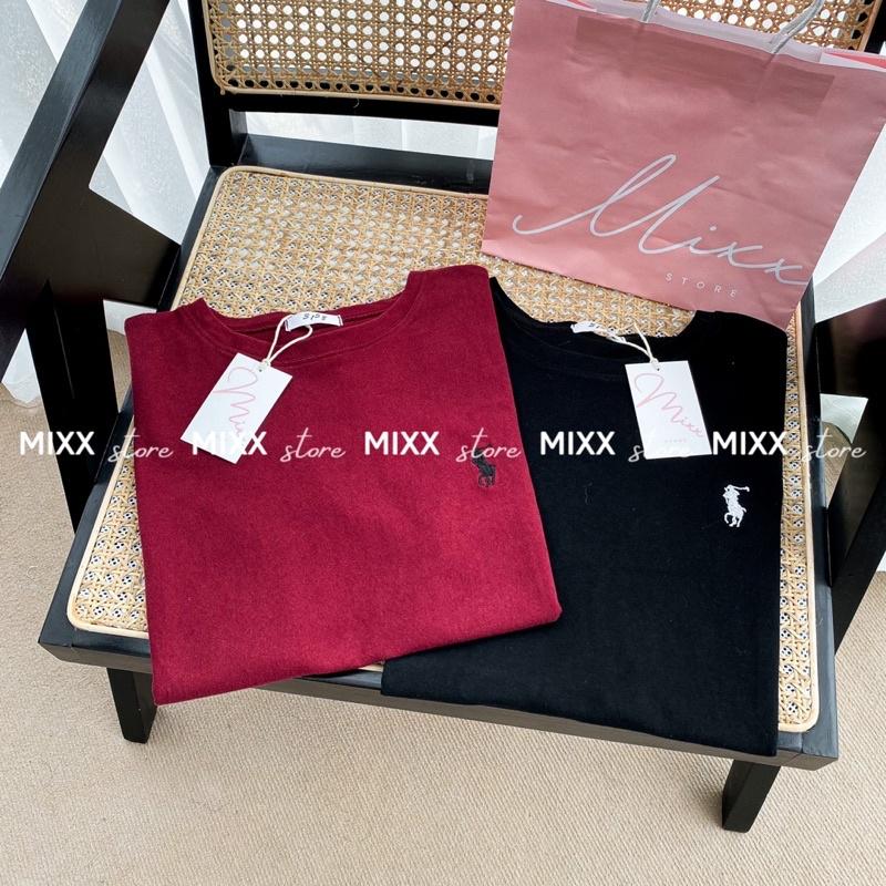 Áo Thun Nữ Polo chất tuyết nhung phom rộng giấu quần siêu xinh