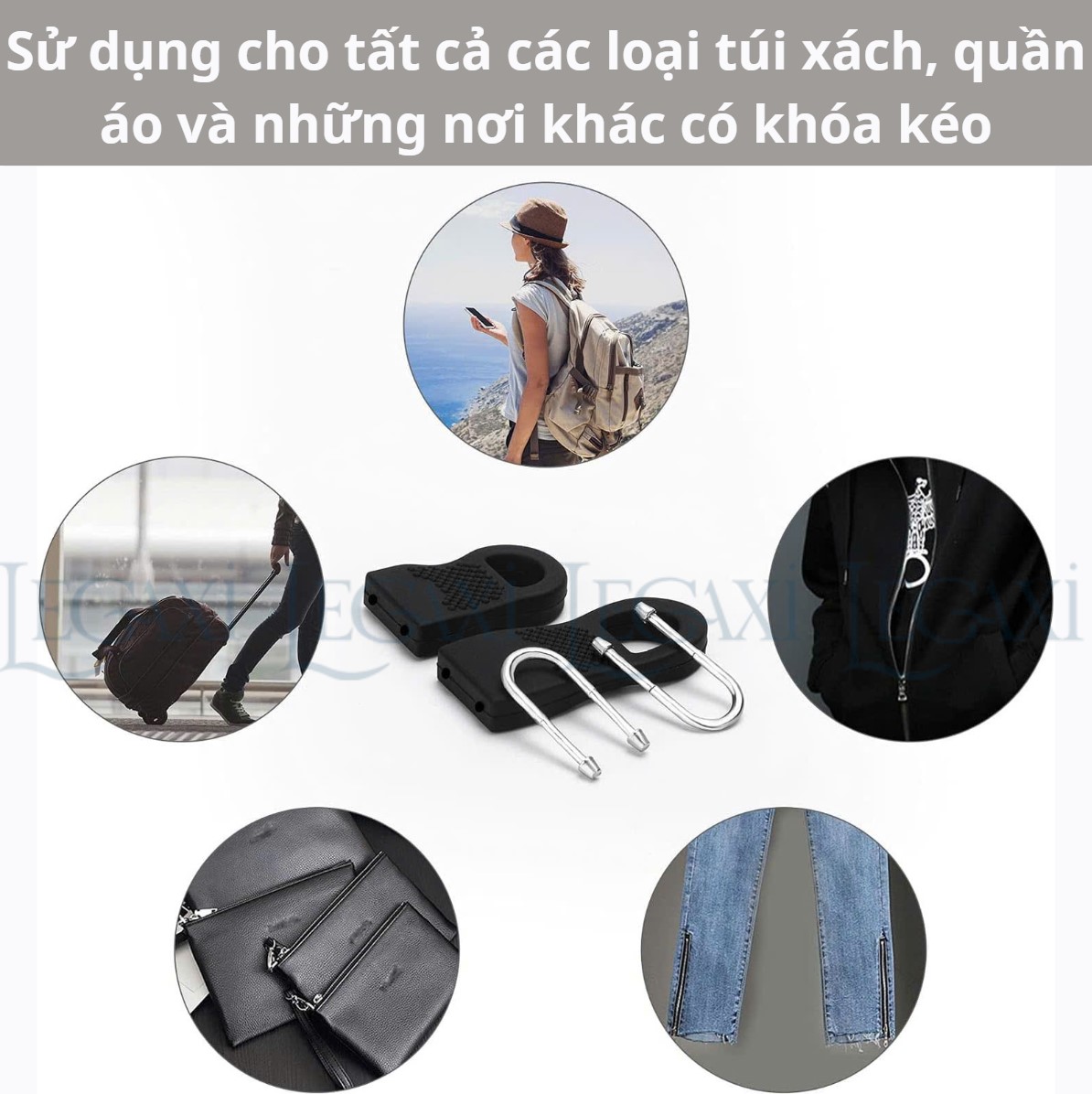 Móc Khóa Zip Kéo Thay Thế Bằng Nhựa Kim Loại Có Thể Tháo Rời Cho Balo Túi Xách, Vali, Áo Khoác, Quần