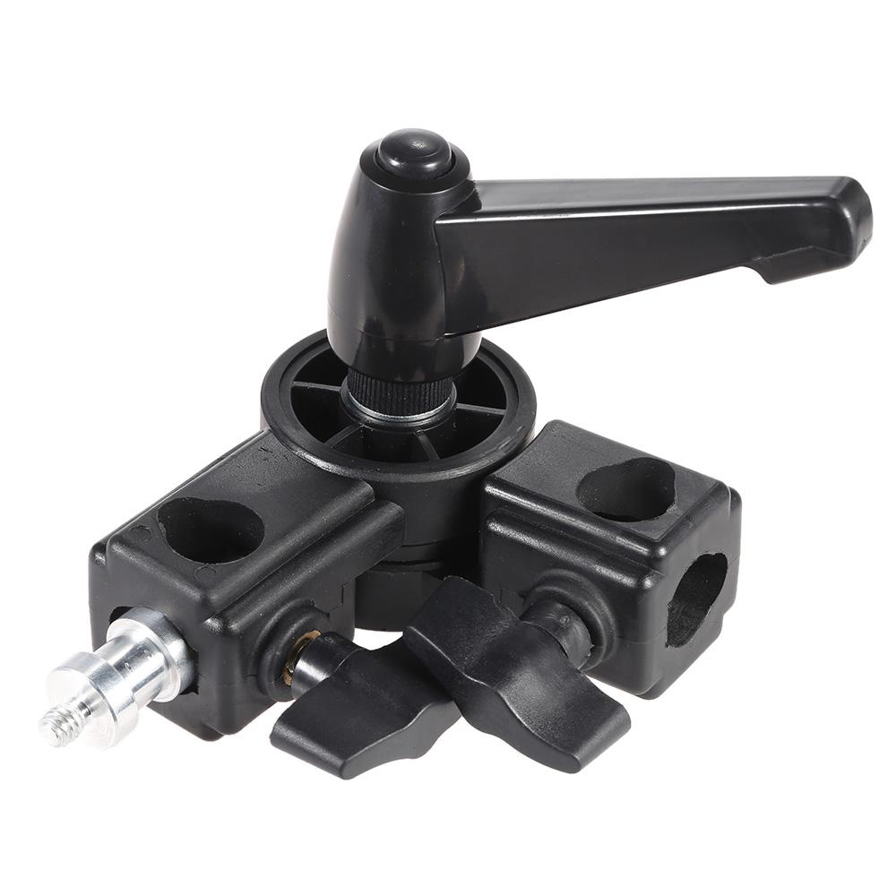 Swivel Adapter Speedlite Flash LED Light Stand Bracket Holder with 1/4" Screw Mount