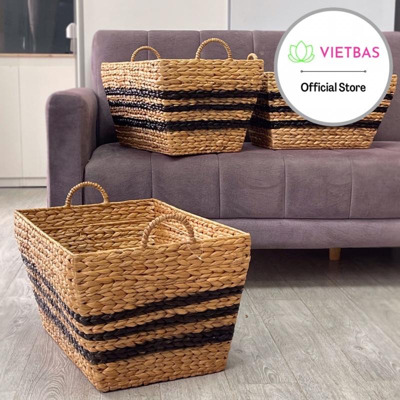 Giỏ lục bình VIETBAS có quai MAU23