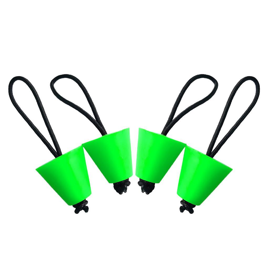 4 Pieces Green Rubber Universal Kayak Canoe Inflatable Boat Raft Scupper Drain Holes Stopper Bungs Accessories