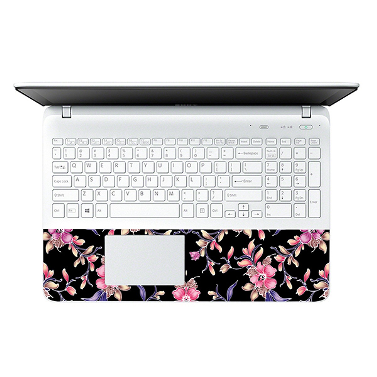 Mẫu Dán Decal Hoa Văn Trang Trí Laptop LTHV-209 cỡ 13 inch