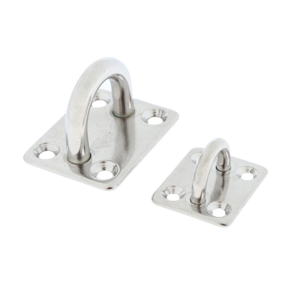 Heavy Duty Anchor 304 Stainless Steel Boat Square Eye Plate, for Yoga Swings Hammocks, Boat Rigging, Marine Deck Hardware