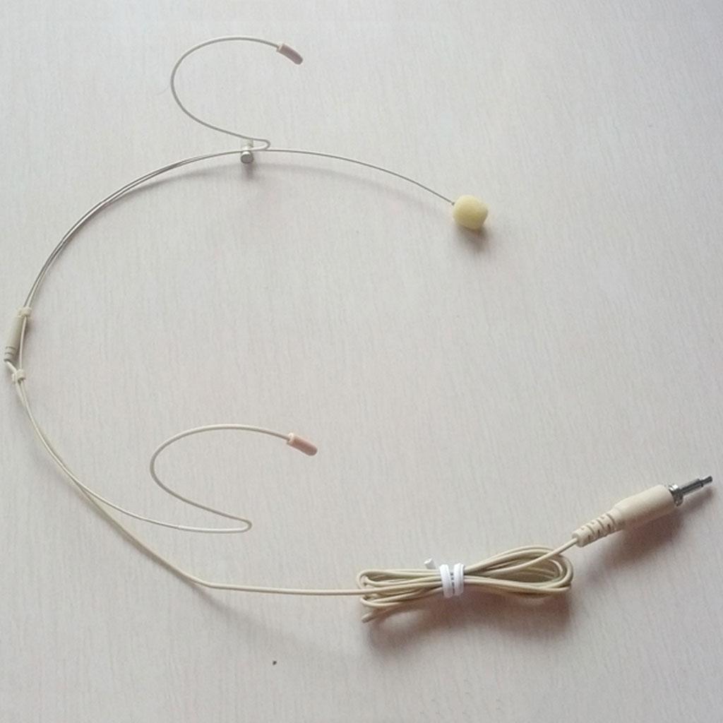 1X3.5 Mm Jack HEADWORN Micro Gắn Đầu Mic Cầm Tay, Màu Be