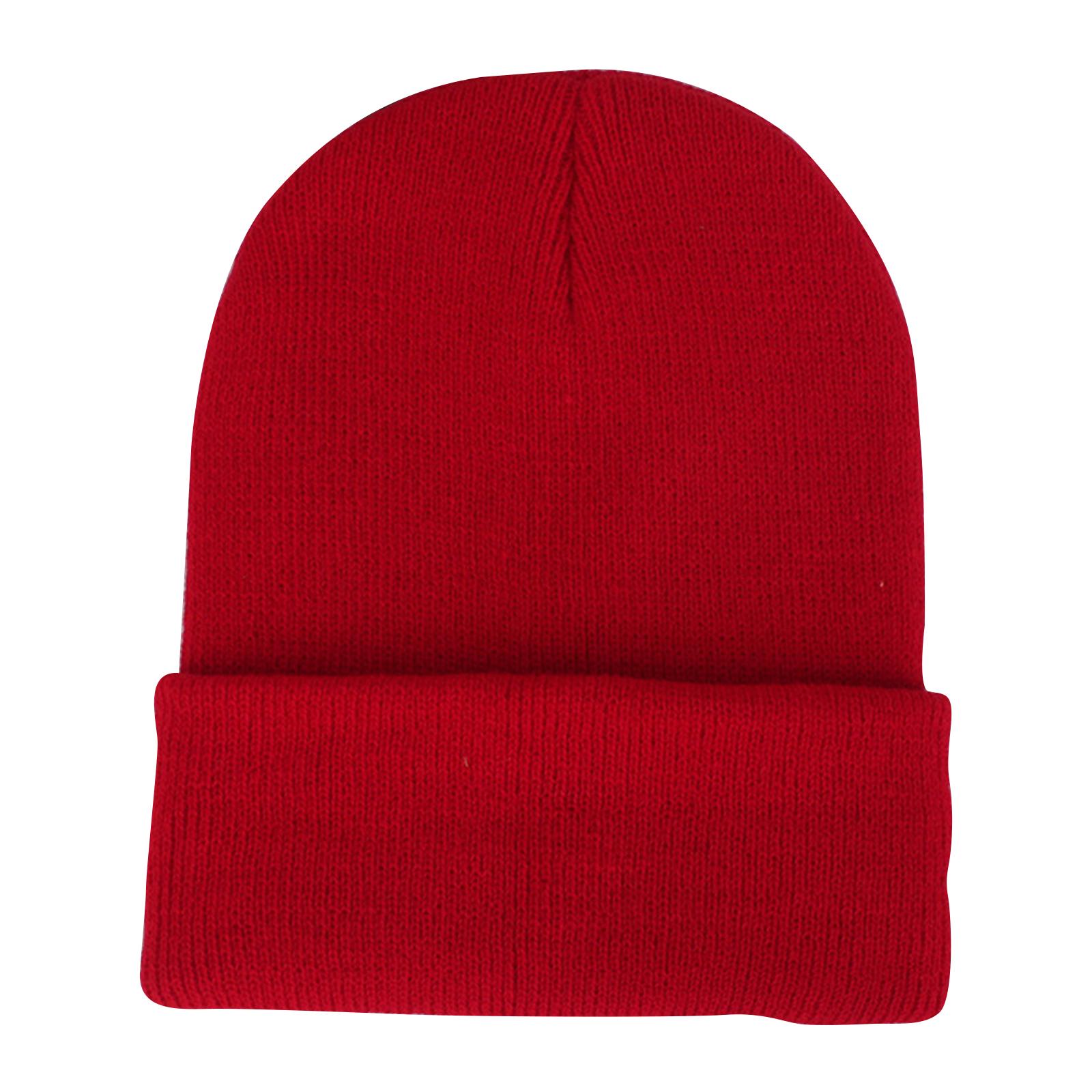 Women Men Warm Hat Winter Knitted Skull Cap Ski Beanie Cap Head Wrap