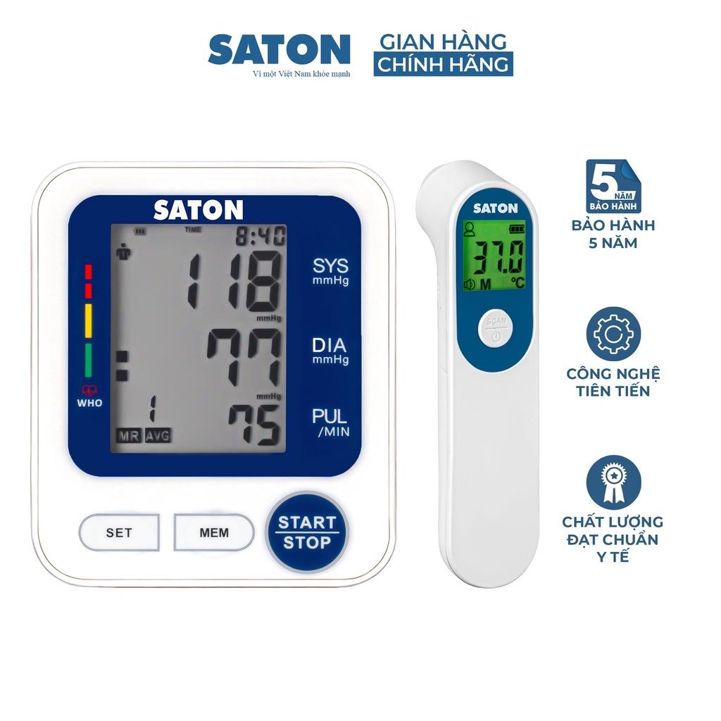 Combo Máy đo huyết áp SATON BSX516 và Nhiệt kế điện tử SATON