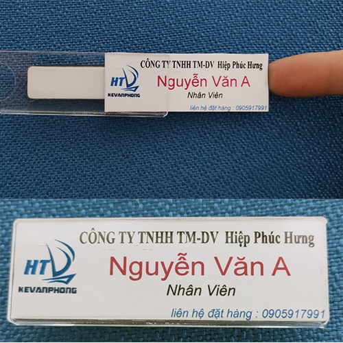 Bảng tên nhân viên thay tên cài nam châm