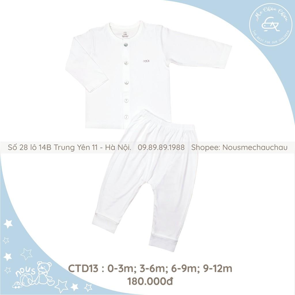 Bộ Dài Tay Cài Thẳng Chất Mỏng Vừa Cho Bé Từ 0-3M Đến 9-12M