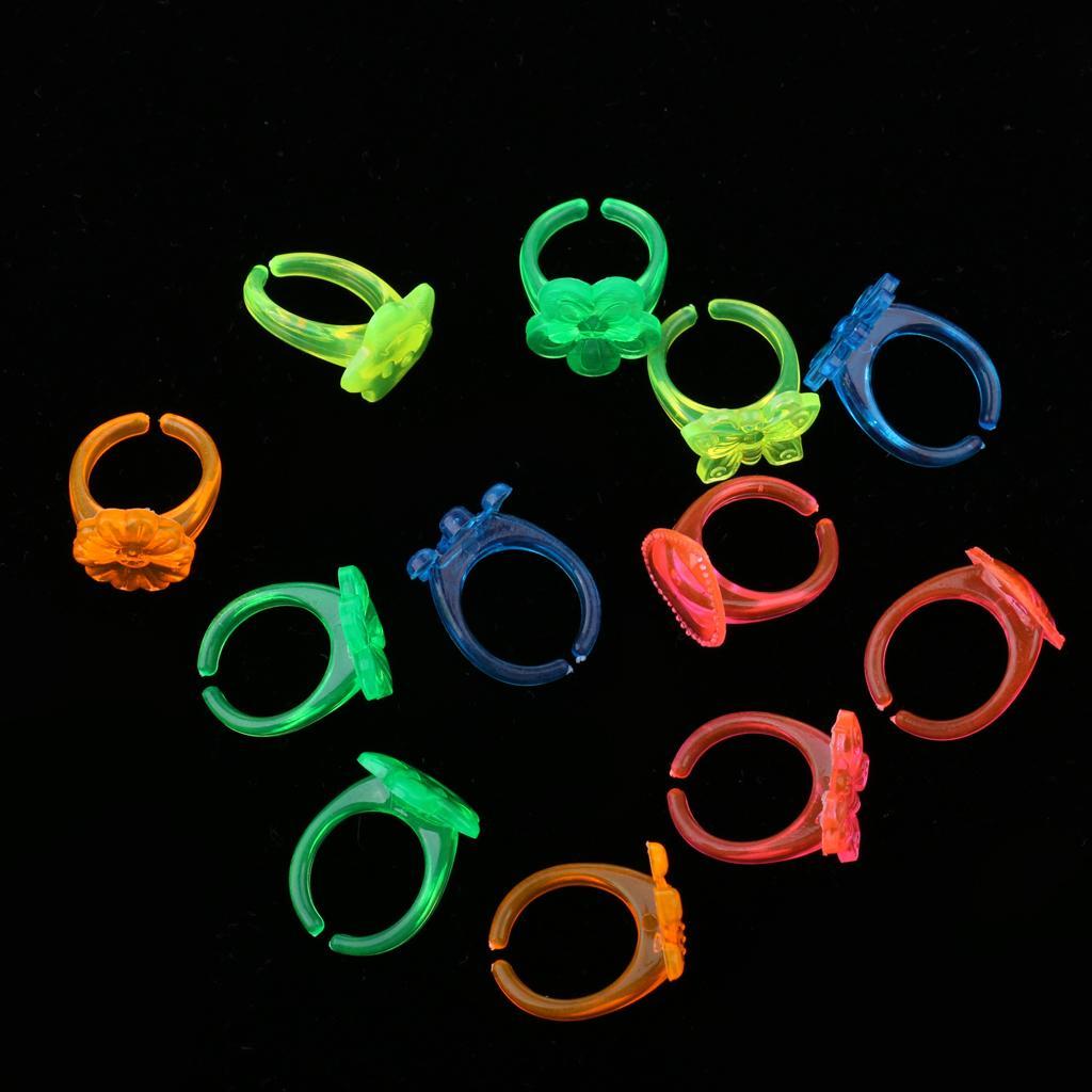 3X Kids Party Favor Toy Mixed Colored Rings of 12pcs