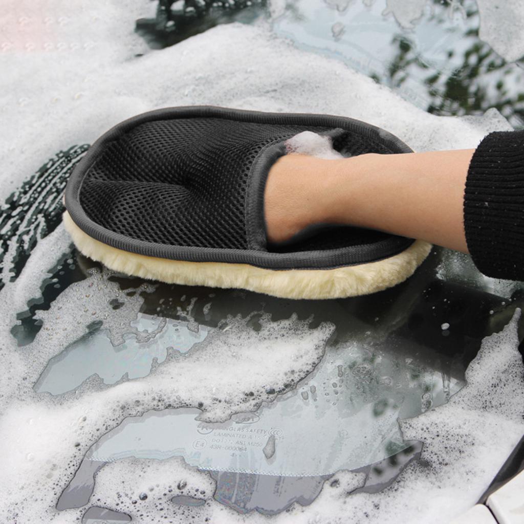 Car Motorcycle Wash Mitt Glove Super Soft Valeting Detailing Cleaning