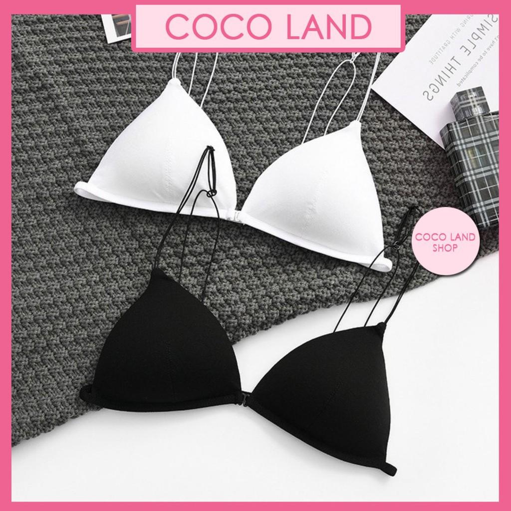 Áo Bra Cotton Dây Mảnh -Áo Bralette áo bra không gọng mút mỏng tháo được COCO LAND