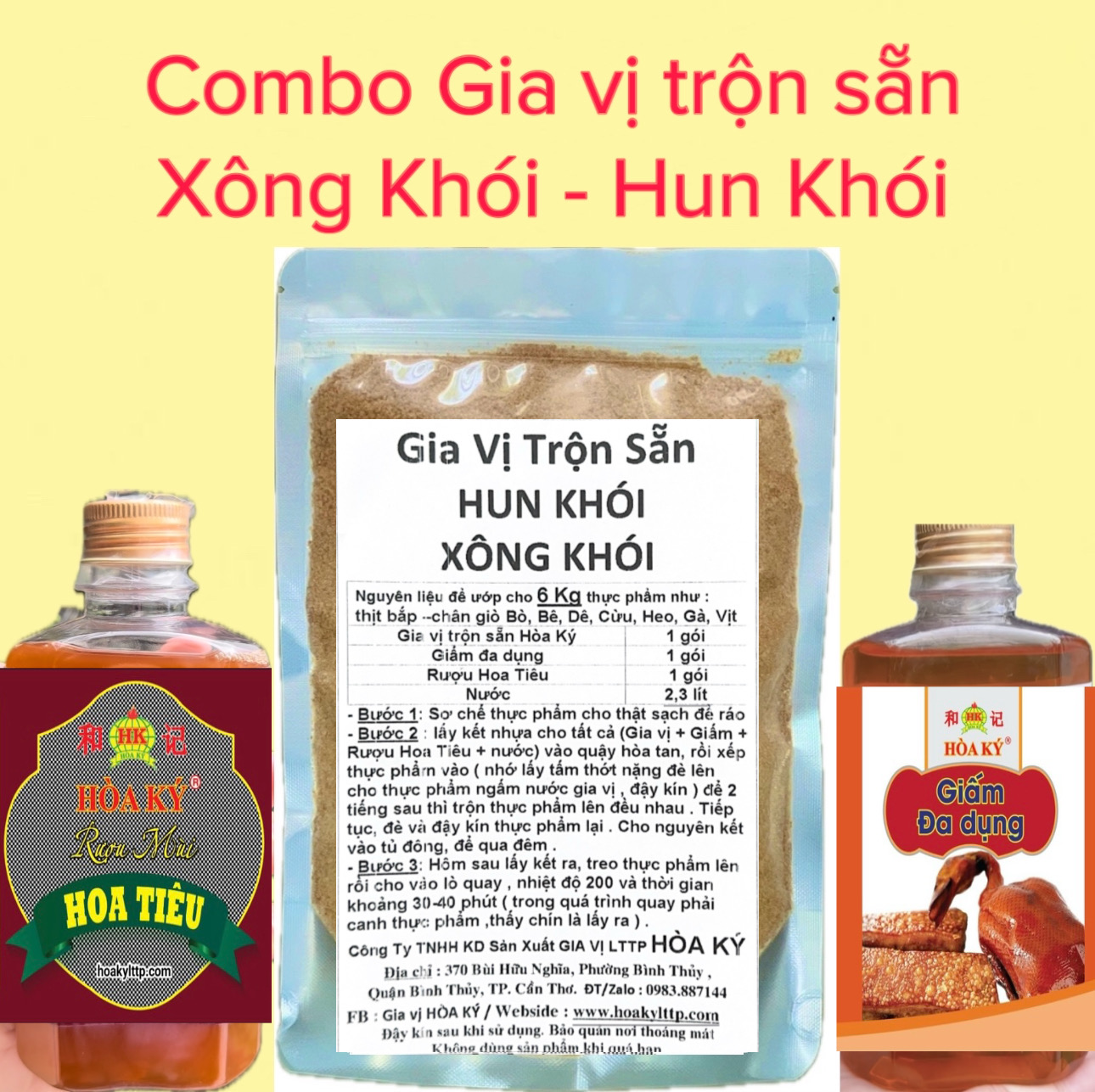 Gia vị trộn sẵn xông khói 6kg thực phẩm