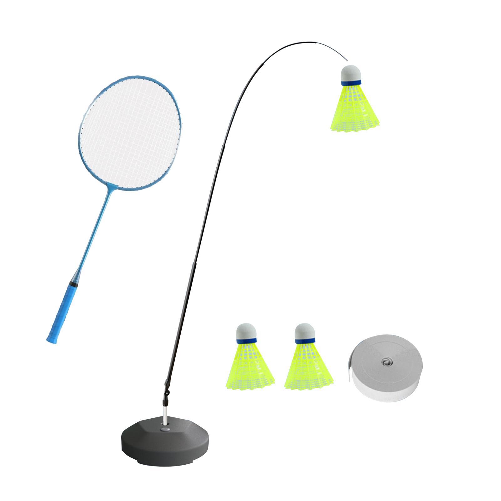 Portable Self Practice Trainer Aid Kids Adults Badminton Training Device