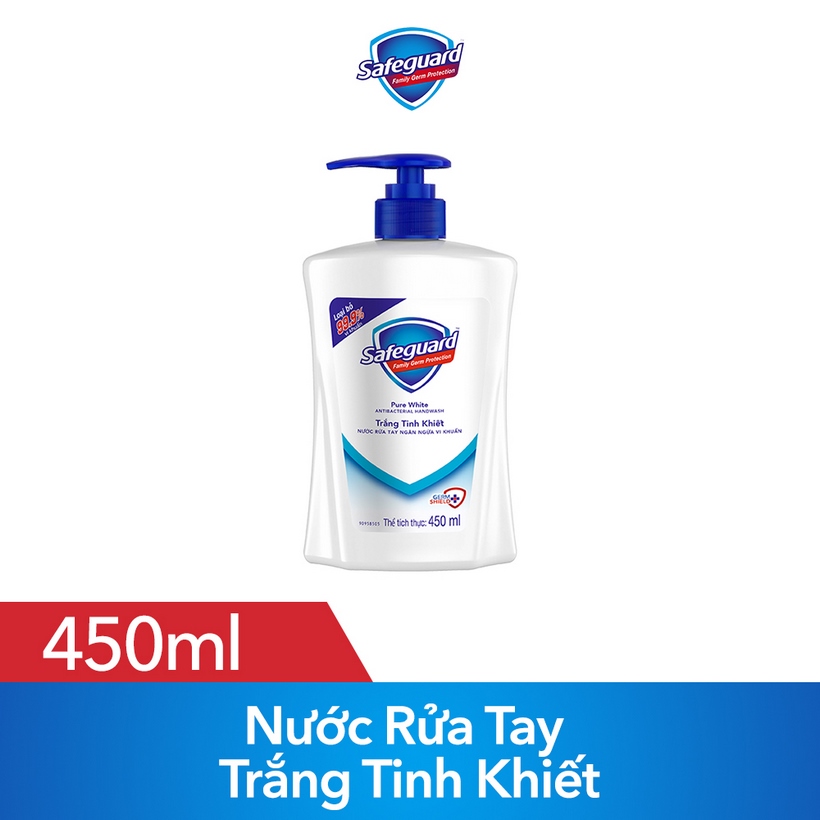 Nước Rửa Tay Safeguard Trắng Tinh Khiết (450ml)