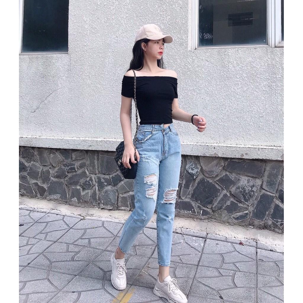  ÁO THUN CROPTOP ÔM BODY TRƠN BẸT VAI CO GIÃN 53