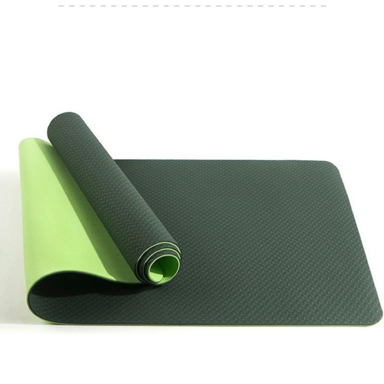 Thảm yoga FREESHIP THẢM TẬP YOGA TPE 2 LỚP dày 6mm TẶNG TÚI KHÓA XỊN