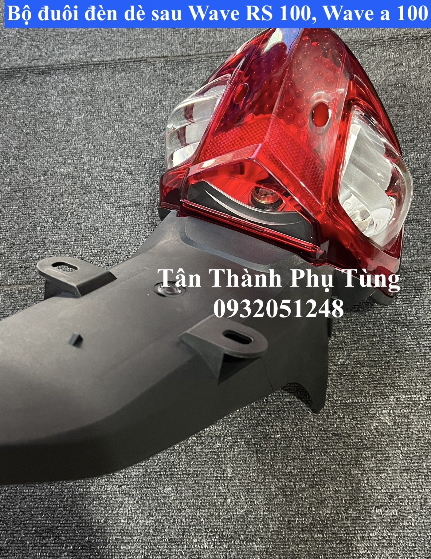 Đuôi dè sau kèm đèn hậu dành cho Wave a 100, WS100, RS100