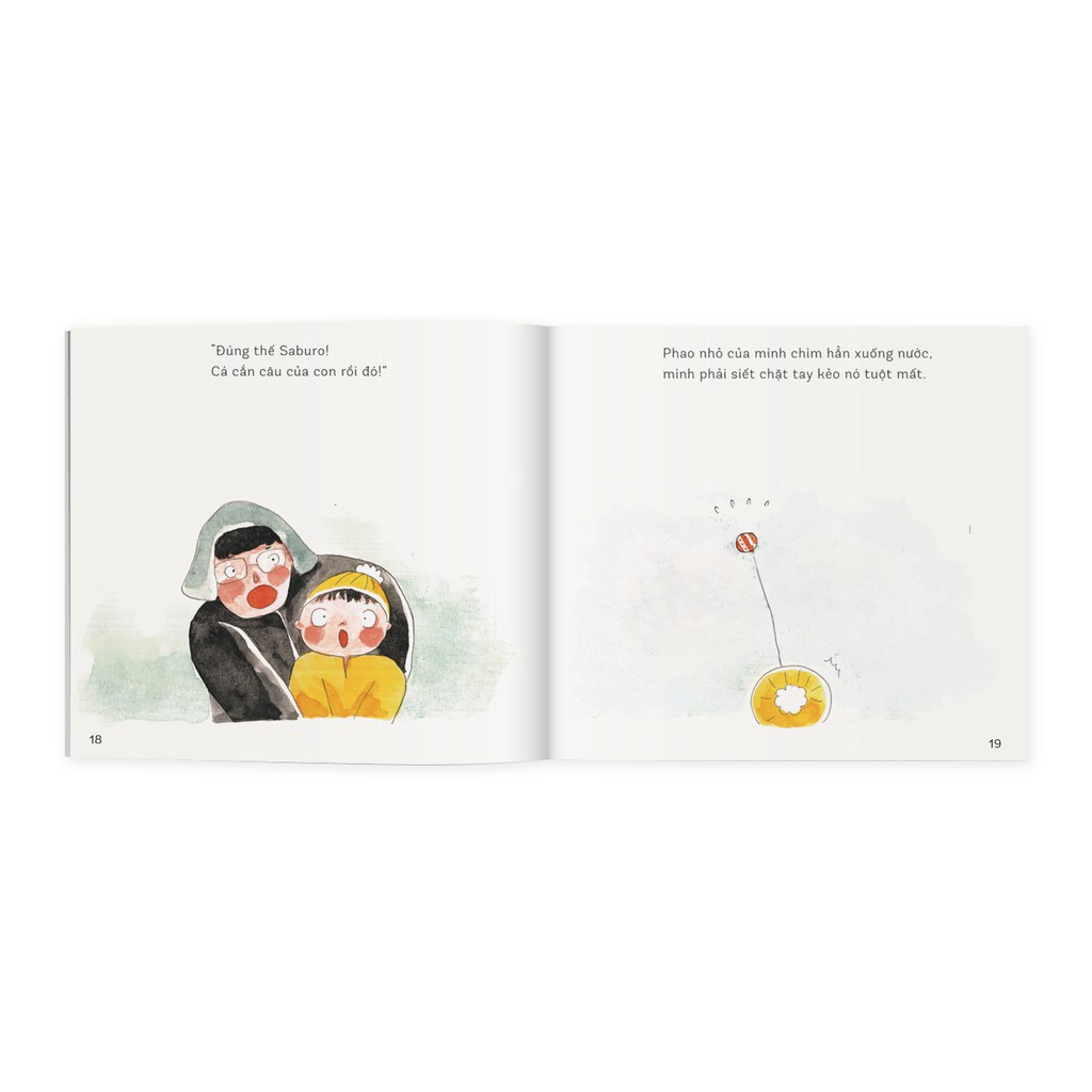 Sách Ehon - Chúng Mình Lớn Rồi - Đi Câu Cá Với Bố Dành Cho Trẻ Từ 0 - 6 Tuổi