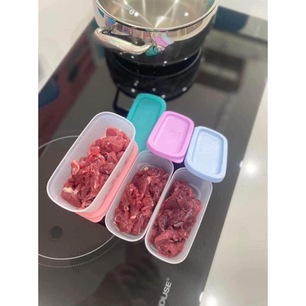 Bộ hộp bảo quản thực phẩm Cubix Mini Rectangular 250ml, nhựa nguyên sinh, an toàn tiếp xúc với thực phẩm