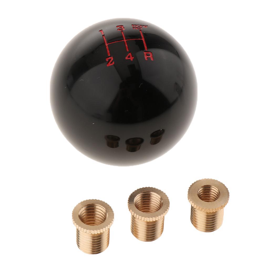 Universal Car 5 Manual Speed Round Ball Gear   Knob Lever  Black