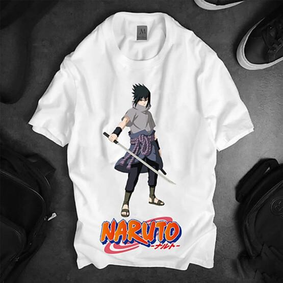 Áo thun Nam Nữ Không cổ NARUTO UCHIHA SASUKE  MSOP-11 mẫu mới cực đẹp, có size bé cho trẻ em / áo thun Anime Manga Unisex Nam Nữ, áo phông thiết kế cổ tròn basic cộc tay thoáng mát