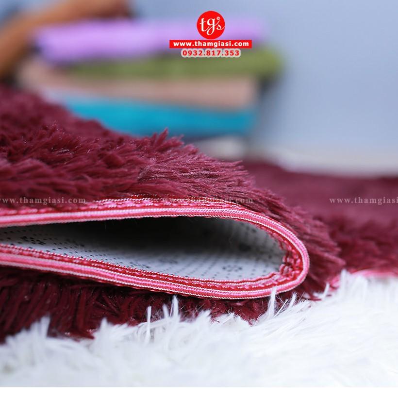 Thảm Lông Xù Màu Đỏ Rượu Vang | 160x200cm | Thảm Trang Trí Phòng Khách - Phòng Ngủ - Thảm Trải Sofa - Thảm Dành Cho Bé