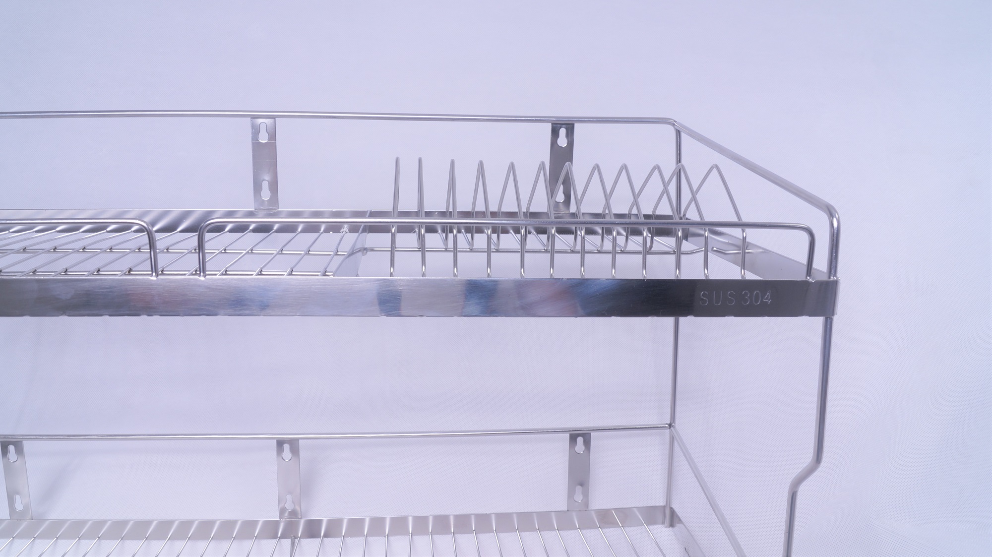 Kệ chén dĩa 2 tầng Inox SUS 304 - KT 28 x60, 28 x80, 28x90