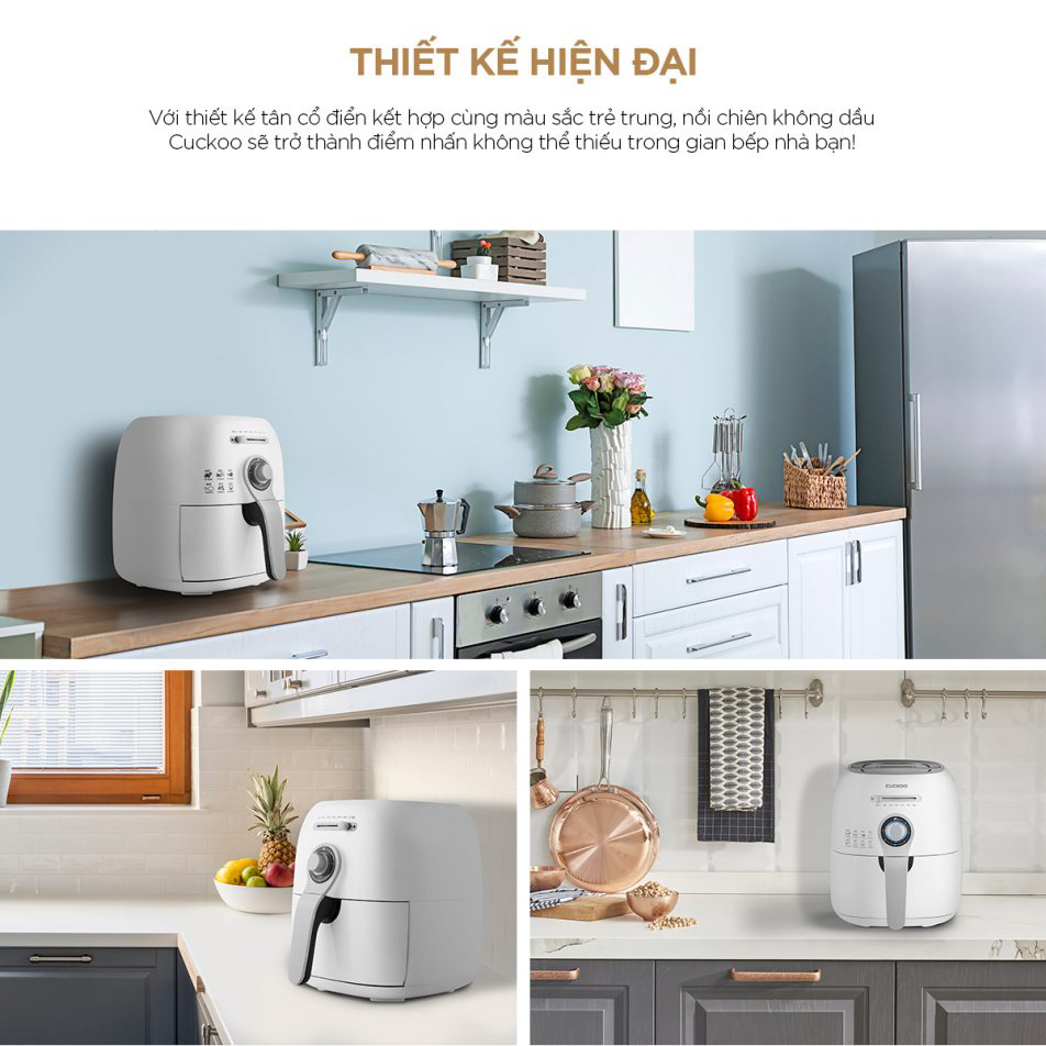 Nồi chiên không dầu Cuckoo CAF-C0510D 2,9 lít 1400W - Hàng chính hãng