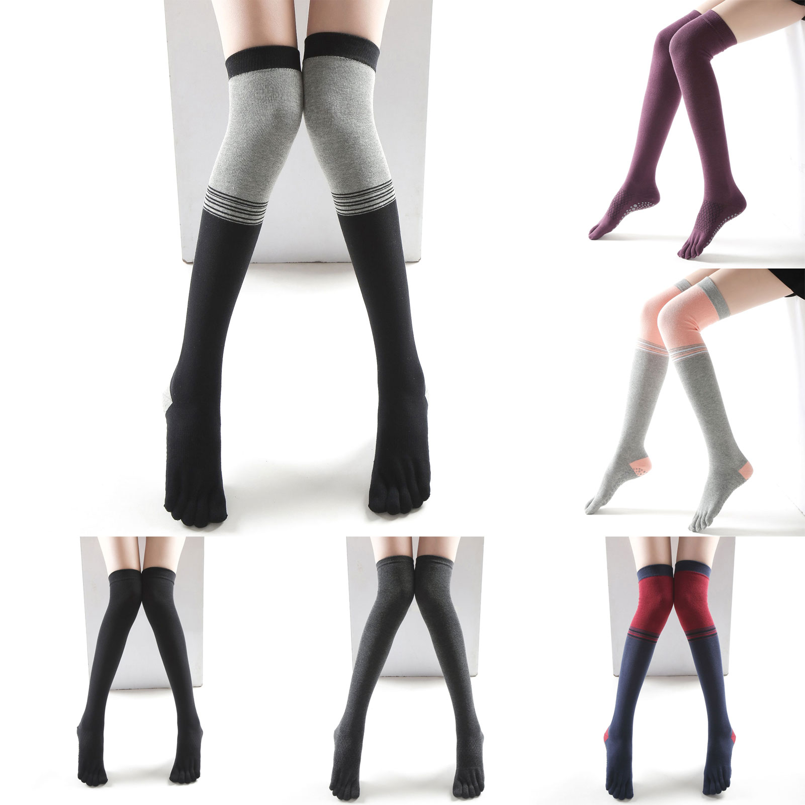 Vớ dài có ngón dành cho nữ, được làm từ cotton và polyester, mềm mại và thoải mái khi mặc