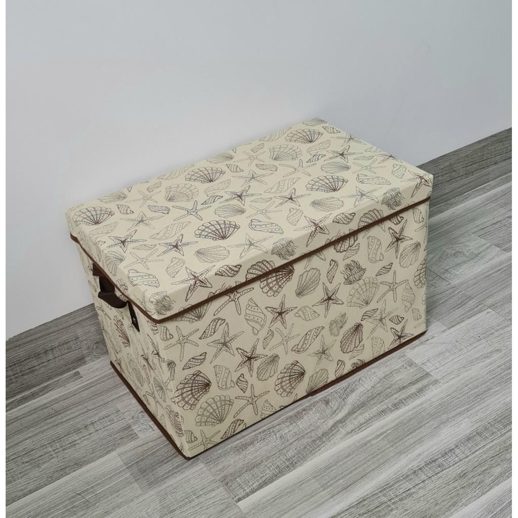 Hộp tủ vải có nắp rời tiện dụng mẫu ốc sò size lớn