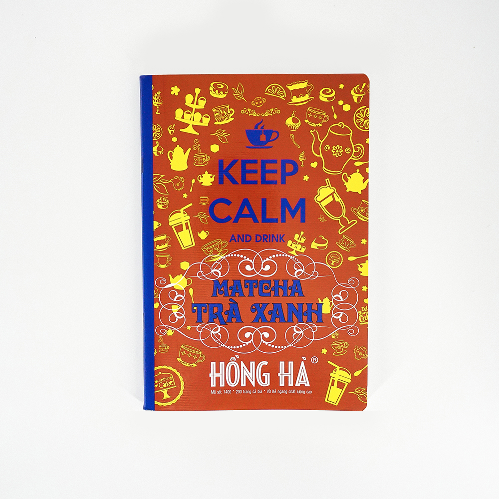 Vở kẻ ngang 200 trang Keep Calm &amp; Matcha Trà Xanh 1400 (5 quyển)