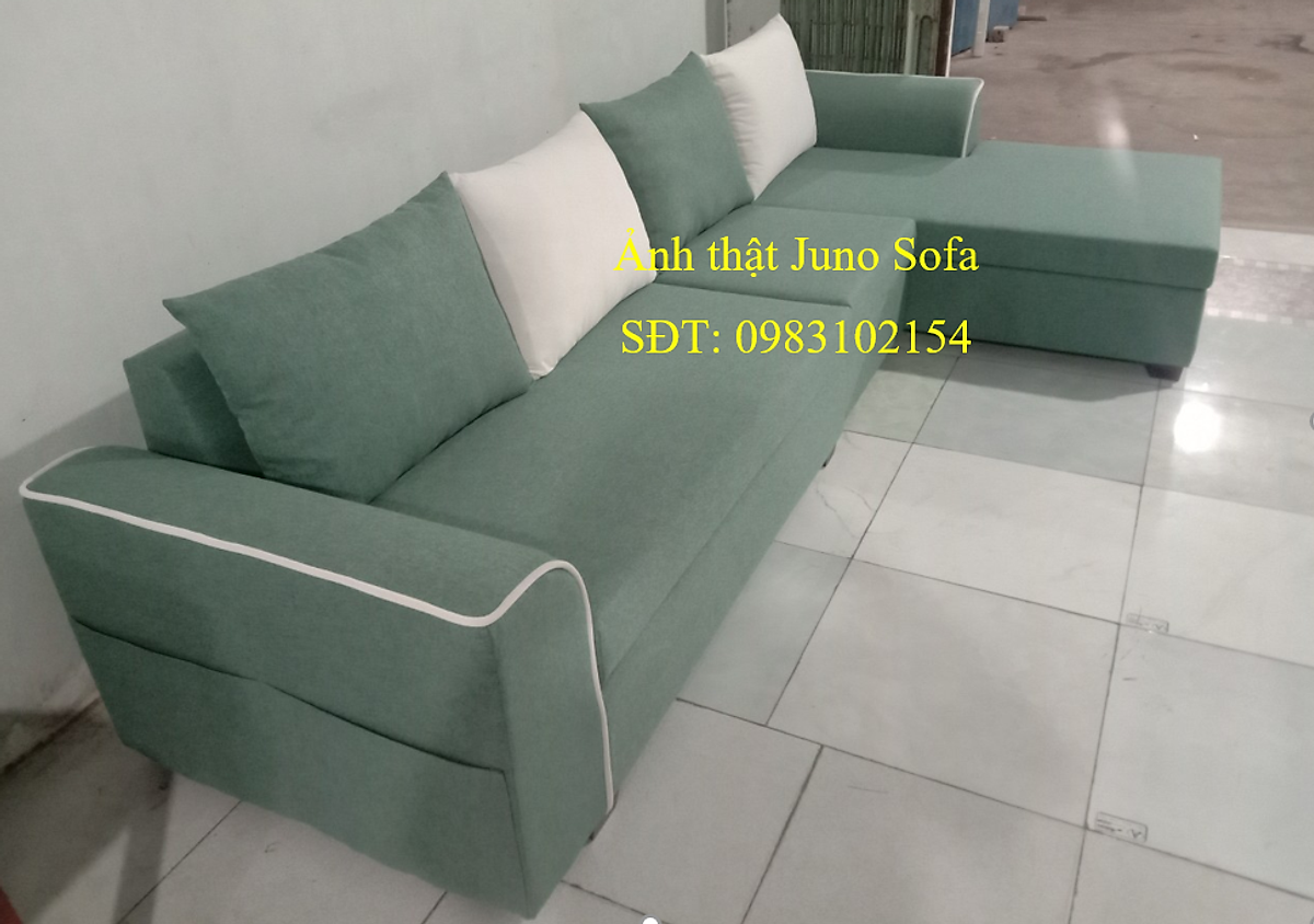 Sofa góc phòng khách juno sofa KT 2m8 x150cm