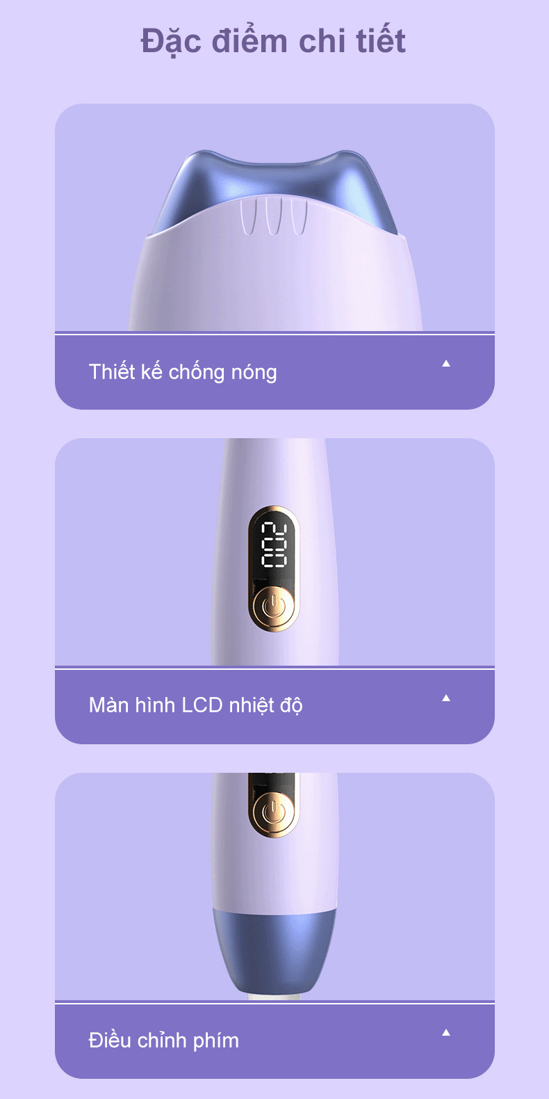 Máy Uốn Tóc Jung Su Chăm Sóc Tóc Ion Âm , Kiểm Soát Nhiệt - Home and Garden