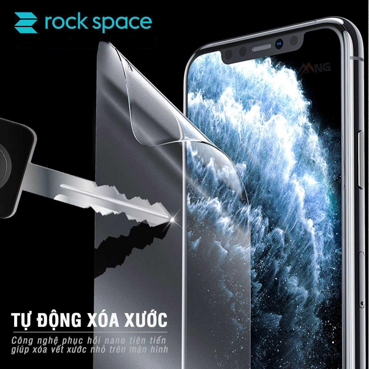 Miếng dán rock space dành cho Xiaomi Poco X3 PPF Hydrogel dán màn hình/ mặt sau lưng điện thoại tự phục hồi vết xước nhỏ chống ánh sáng xanh cao cấp - Hàng chính hãng