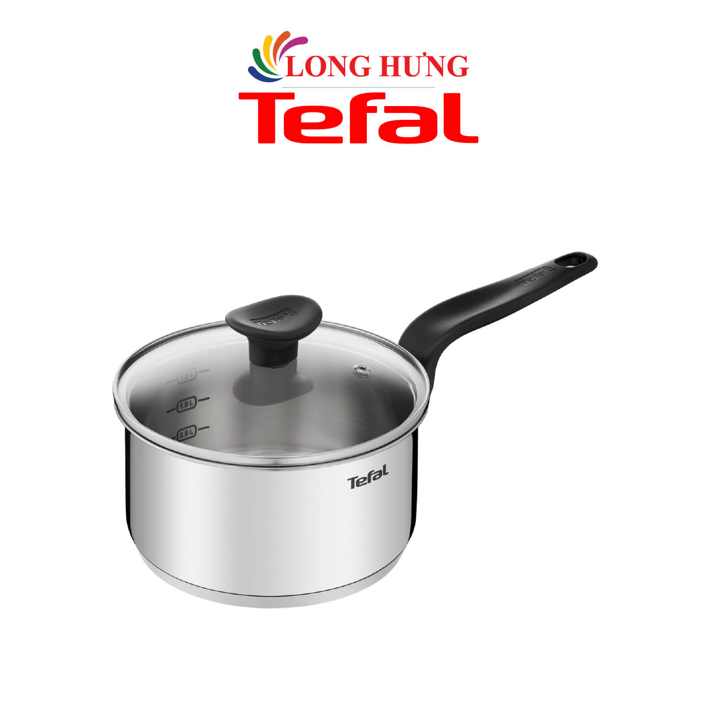 Nồi cán dài/quánh Inox Tefal Duetto Plus 16cm x 1.5L G7192836 - Hàng chính hãng