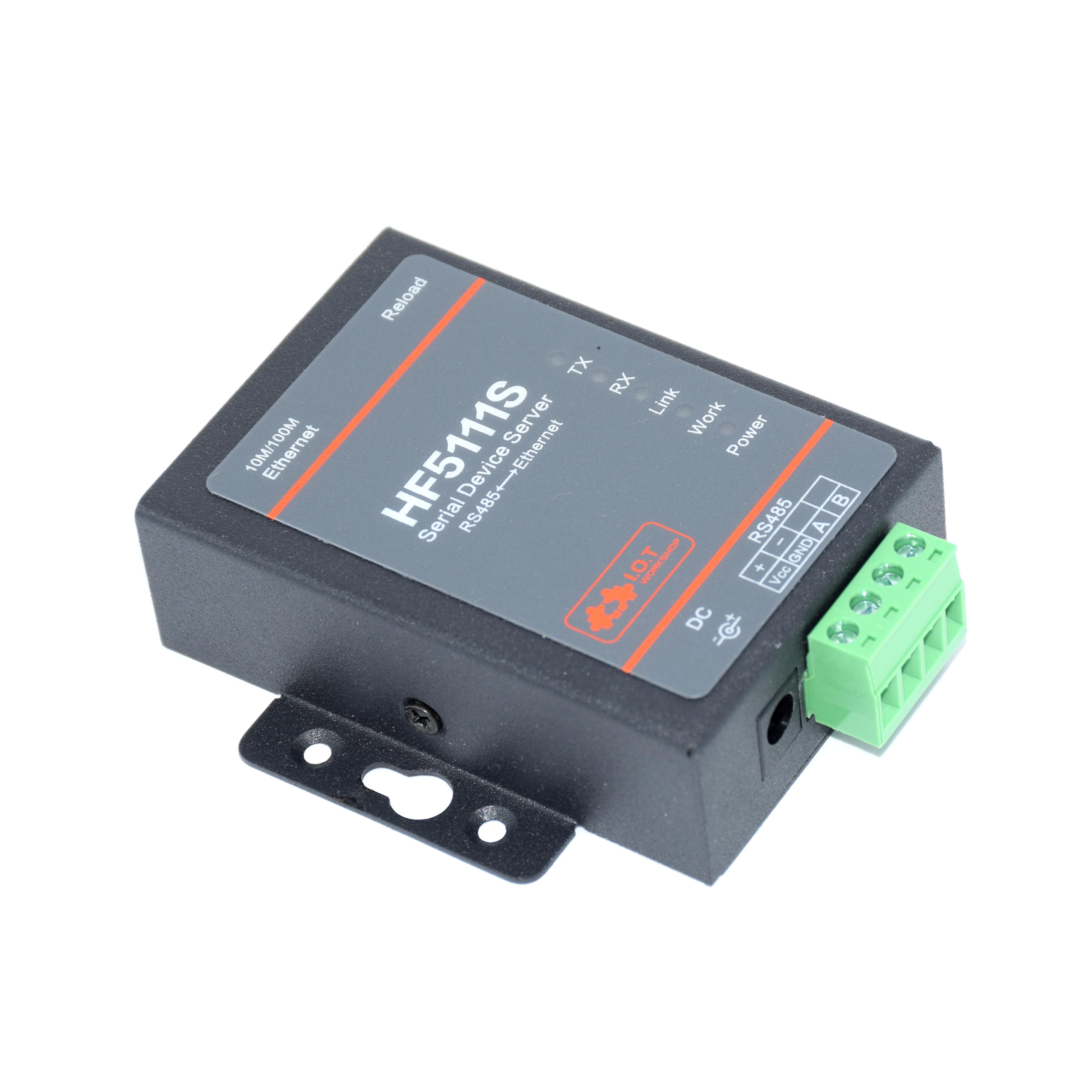 Máy chủ cổng nối tiếp công nghiệp Máy chủ chuyển đổi đường truyền RS485 sang Ethernet HF5111S IOT hỗ trợ Modbus TCP