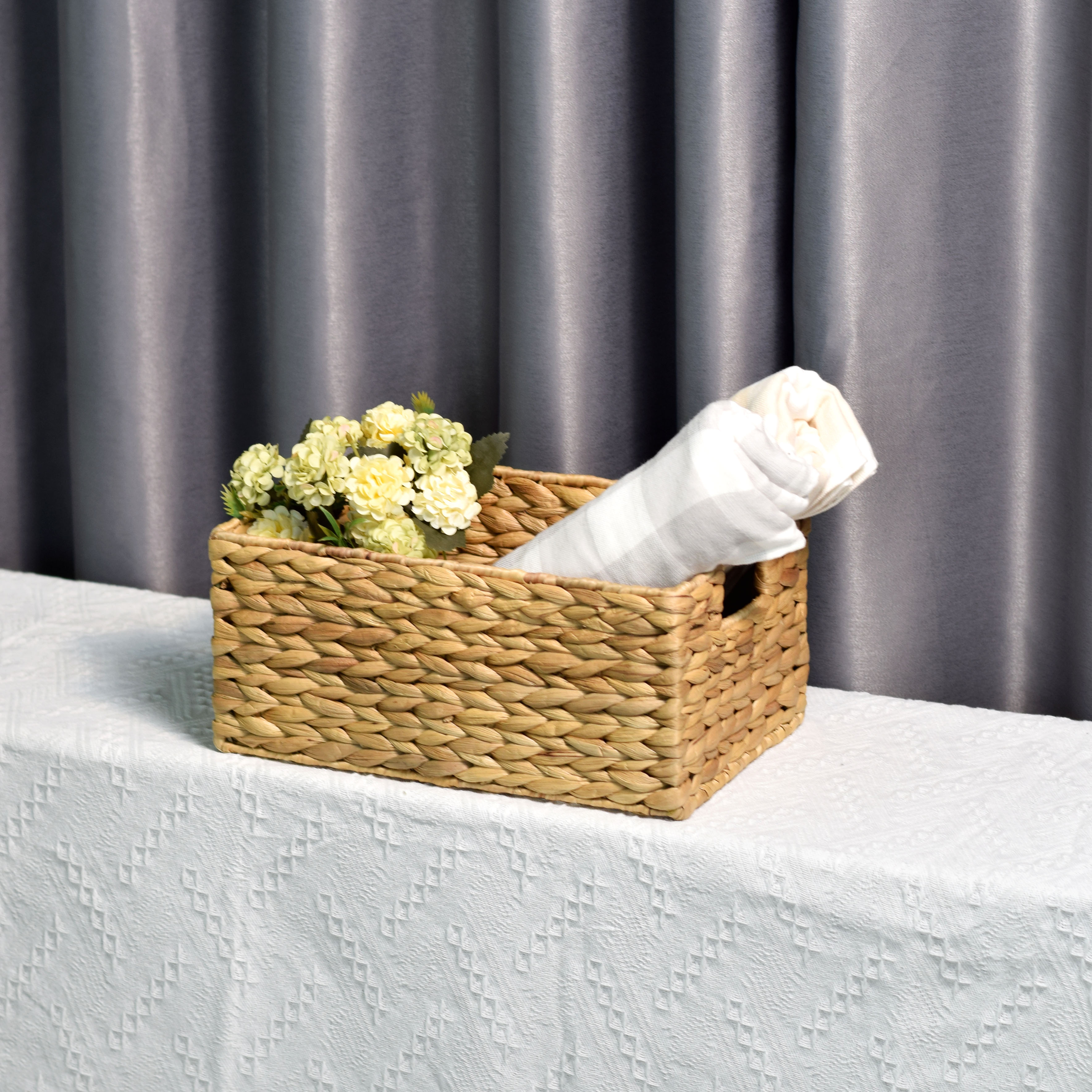 Lubihandicraft - Sọt đựng đồ lục bình hình chữ nhật bộ 3 - set basic