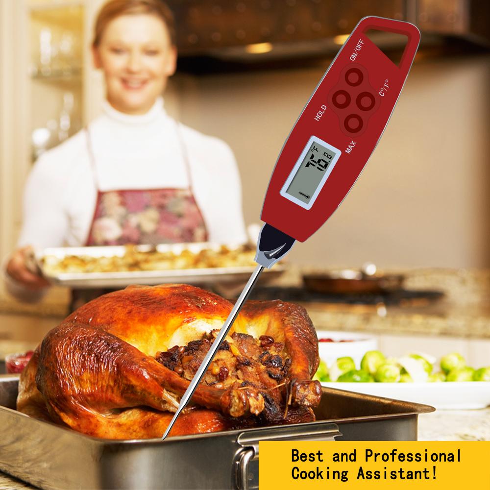 Nhiệt kế thực phẩm nhà bếp khi nấu ăn ngoài trời, BBQ, không thấm nước