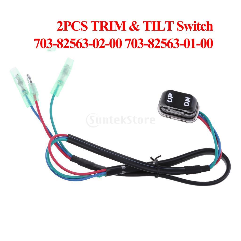 2x Motorcycle Trim & Tilt Switch For Yamaha Motor Outboard Remote Controller