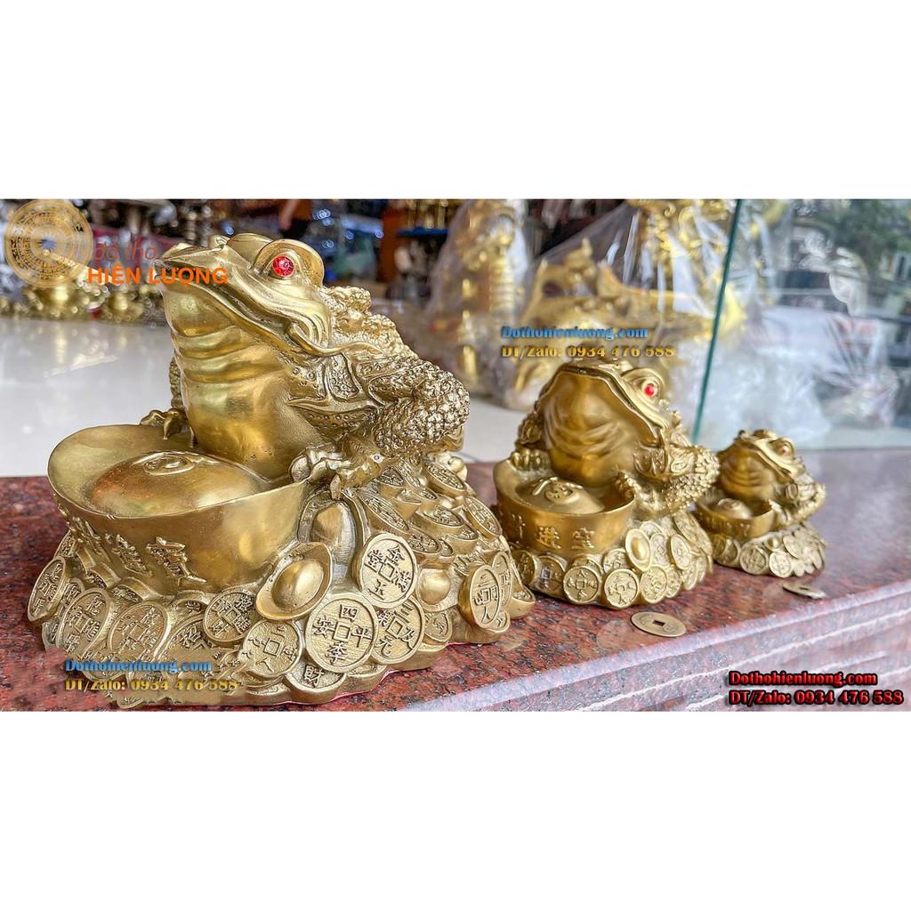 Thiềm Thư Phong Thủy Ngồi Thỏi Vàng Bằng Đồng Các Cỡ