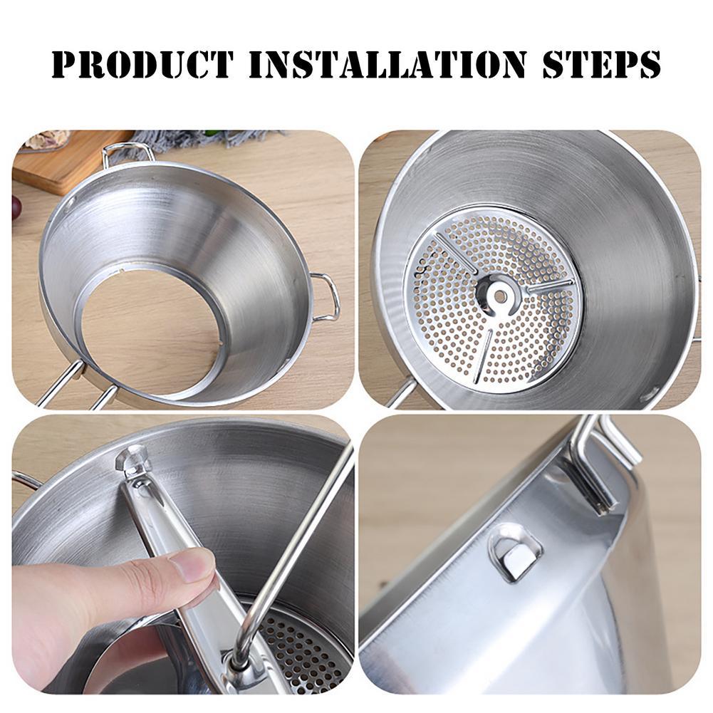 Đồng Hồ Nam Dây Thép Không Gỉ Mứt Cối Xay Độc Đáo Sử Dụng Bền, Hoa Quả Khoai Tây Xay Bằng Tay Máy Xay Thực Phẩm Vật Dụng Nhà Bếp