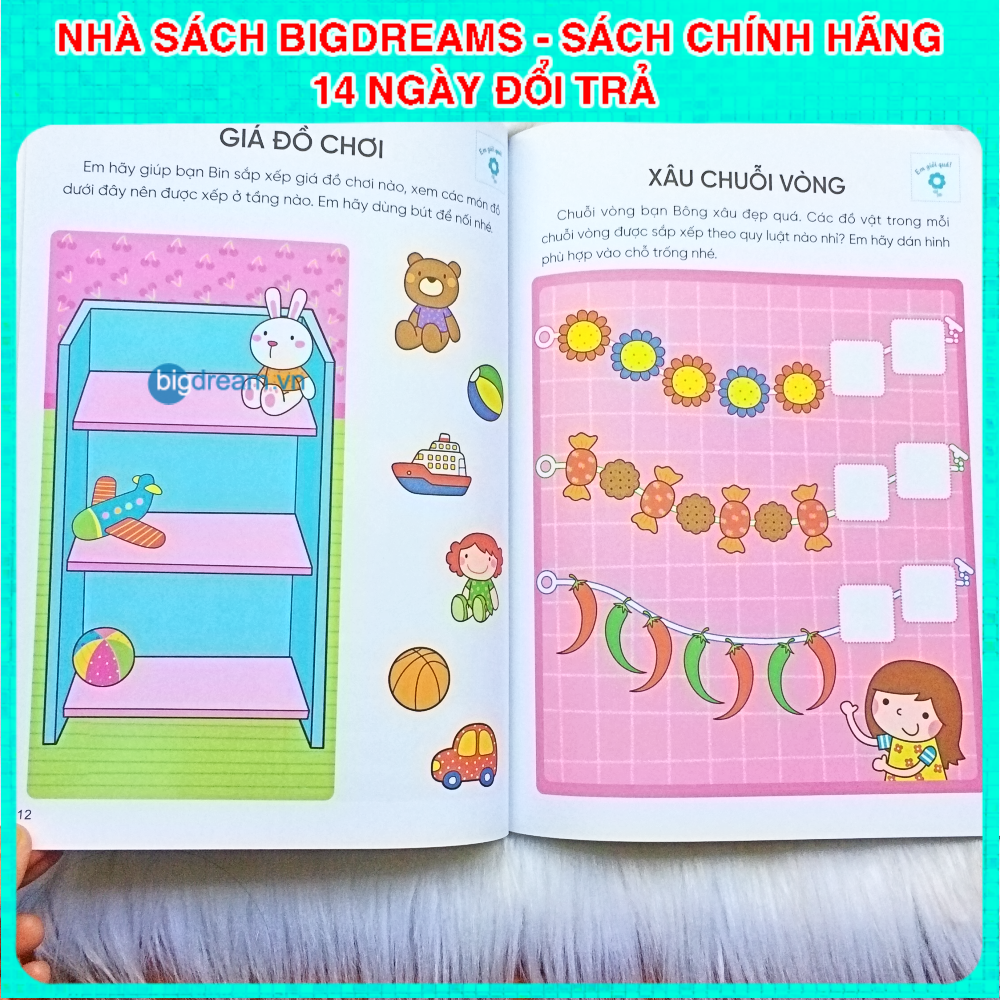 Phát triển IQ Khả năng tư duy logic Rèn luyện tư duy não bộ 2-4 tuổi - Tặng kèm sticker bóc dán thông minh