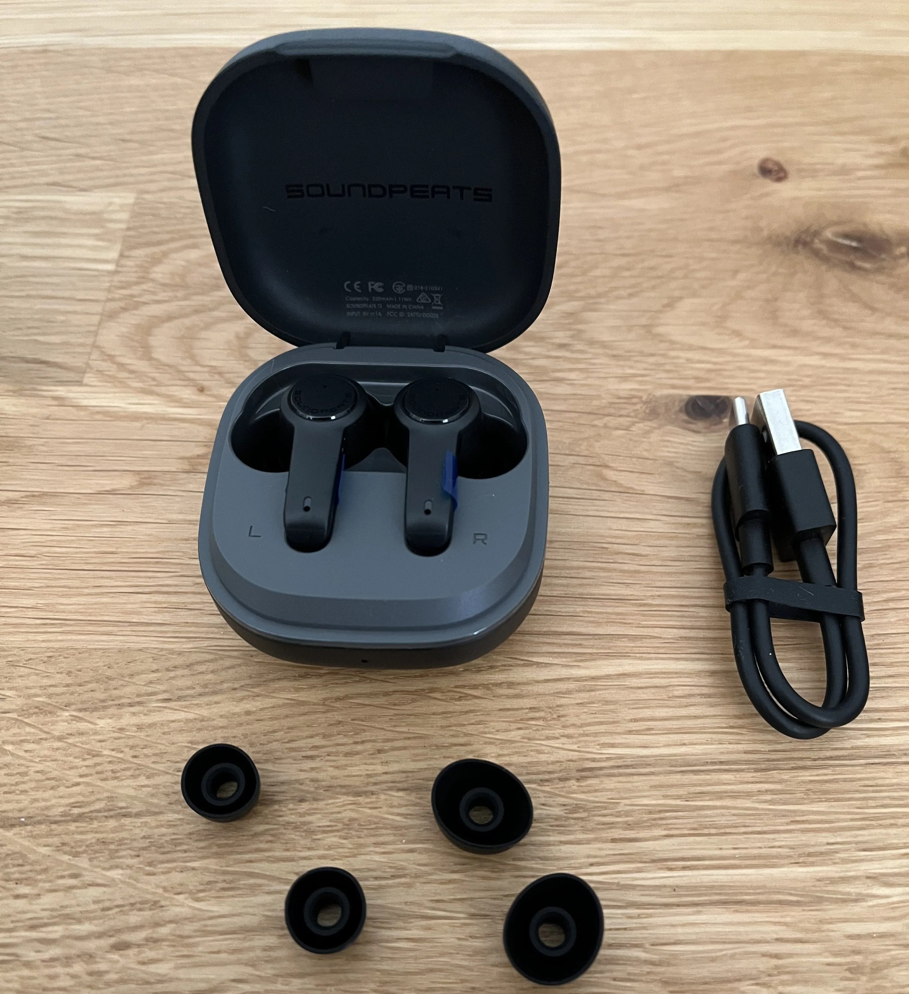 Tai Nghe True Wireless Earbuds SoundPEATS T3, Bluetooth 5.2, Chống ồn chủ động ANC, AI ENC - Hàng Chính hãng