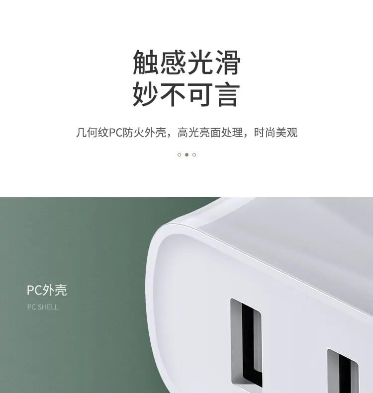 Ugreen UG50955CD146TK Màu Trắng Củ sạc nhanh 2 cổng USB 3.1A + 2.4A US - HÀNG CHÍNH HÃNG